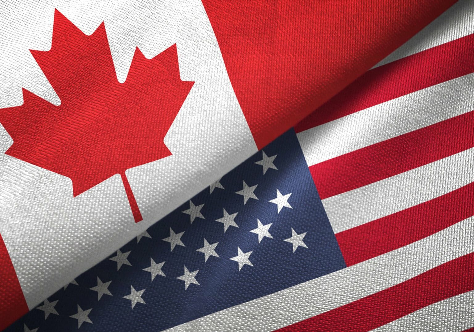Canadian U.S. Flags