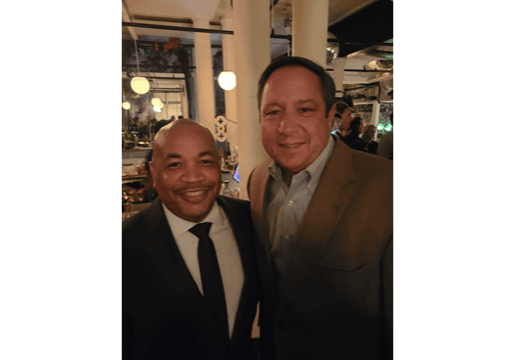 Left to Right: New York Assembly Speaker Carl Heastie (D) and TRSA's Vice President of Government Relations Kevin Schwalb
