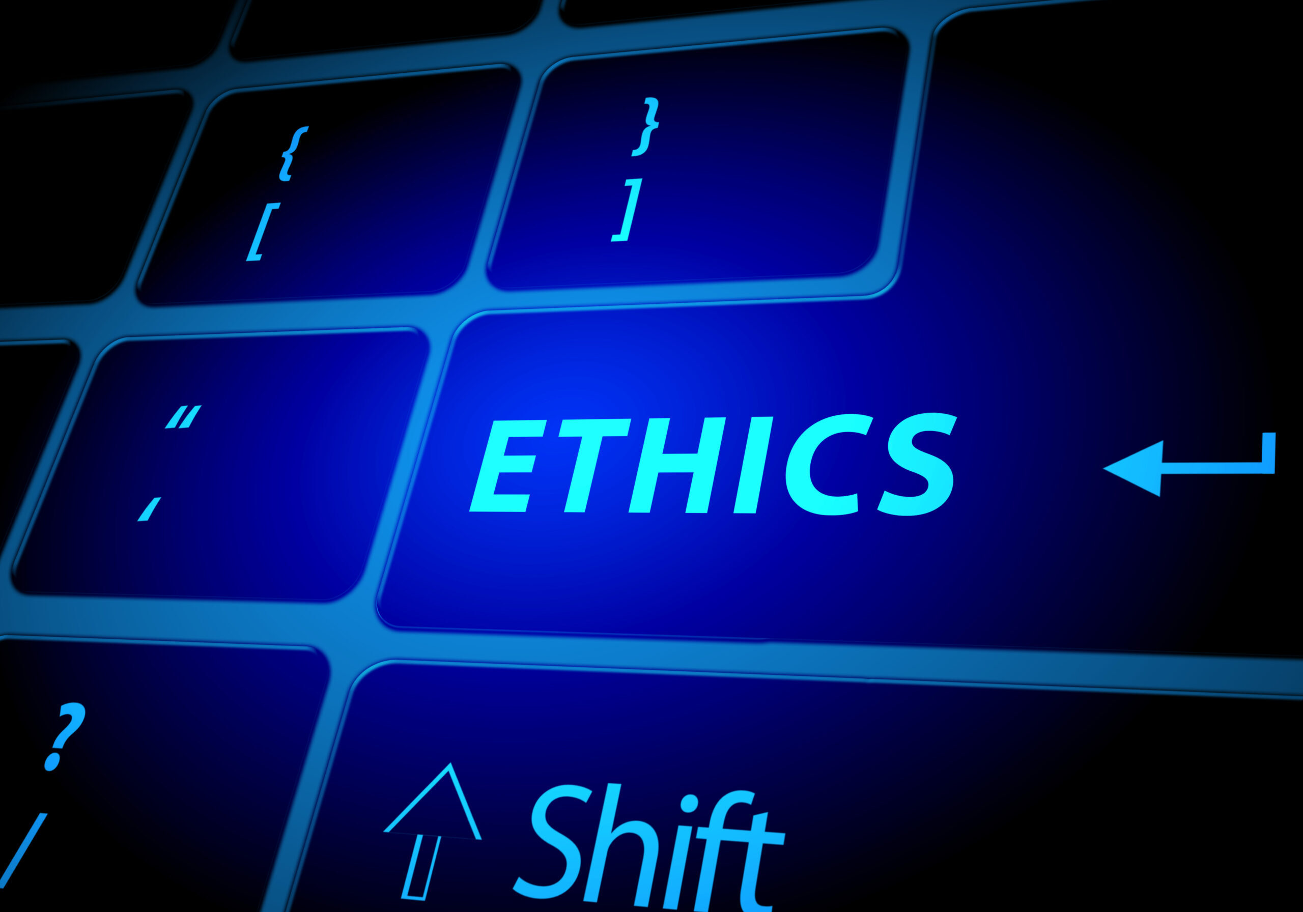 Ethics button on computer keyboard