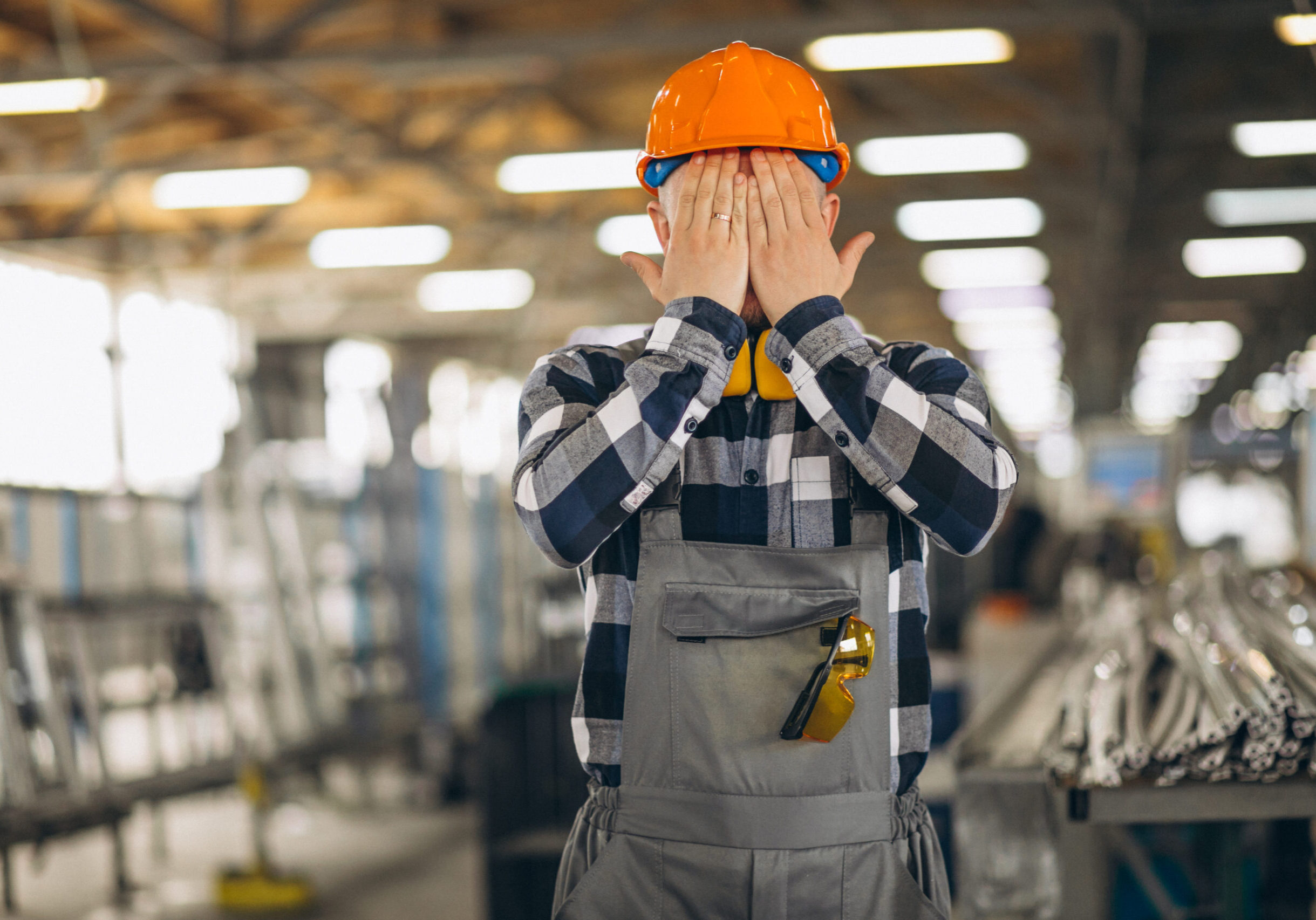 Male worker at a factory